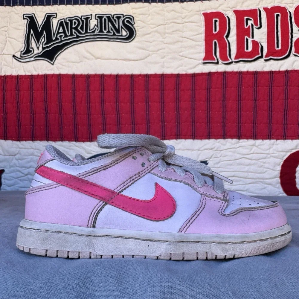 Size 12c - Nike Dunk Low Triple Pink Preschool Girls DH9756-600‎